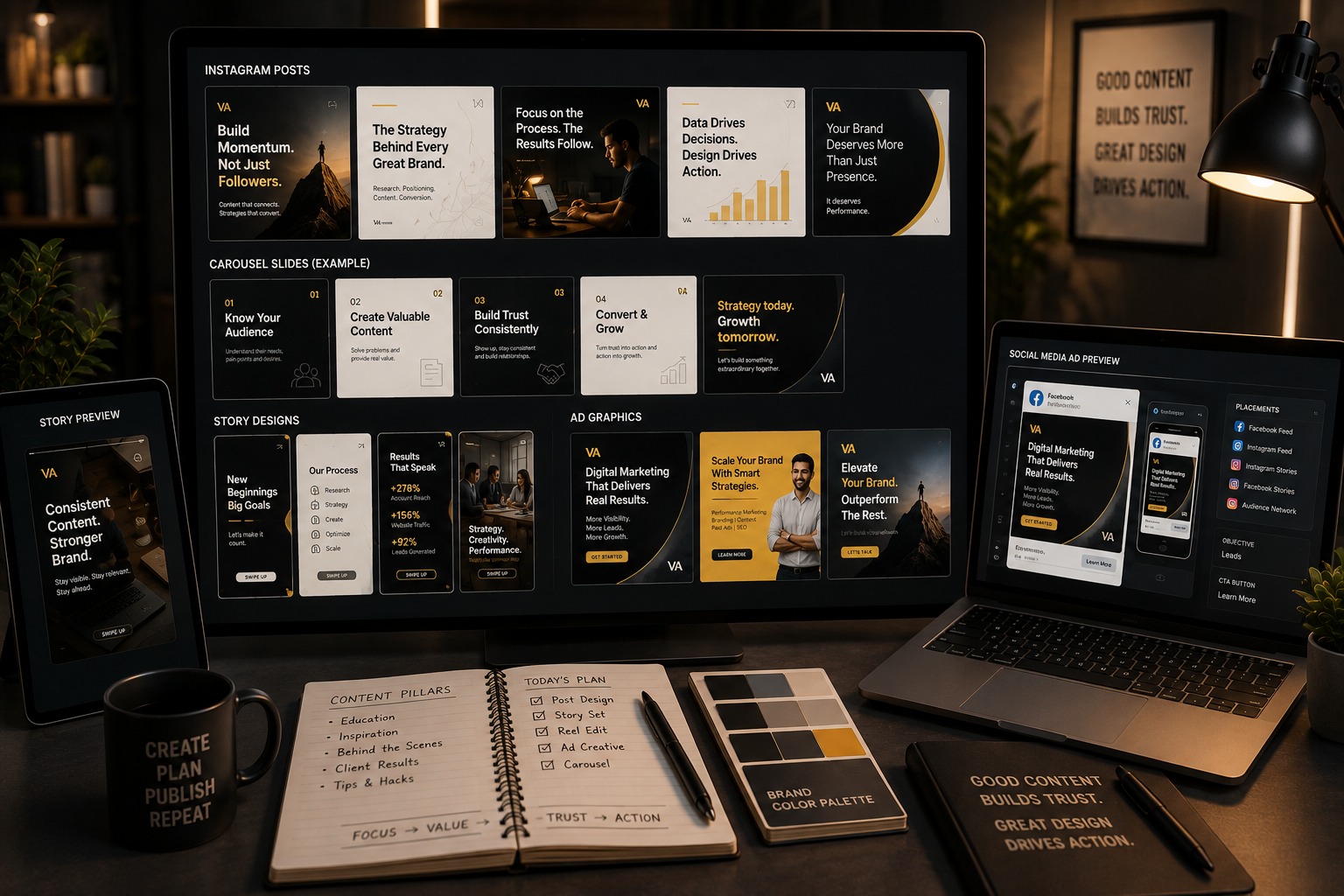 Canva AI creatives layout