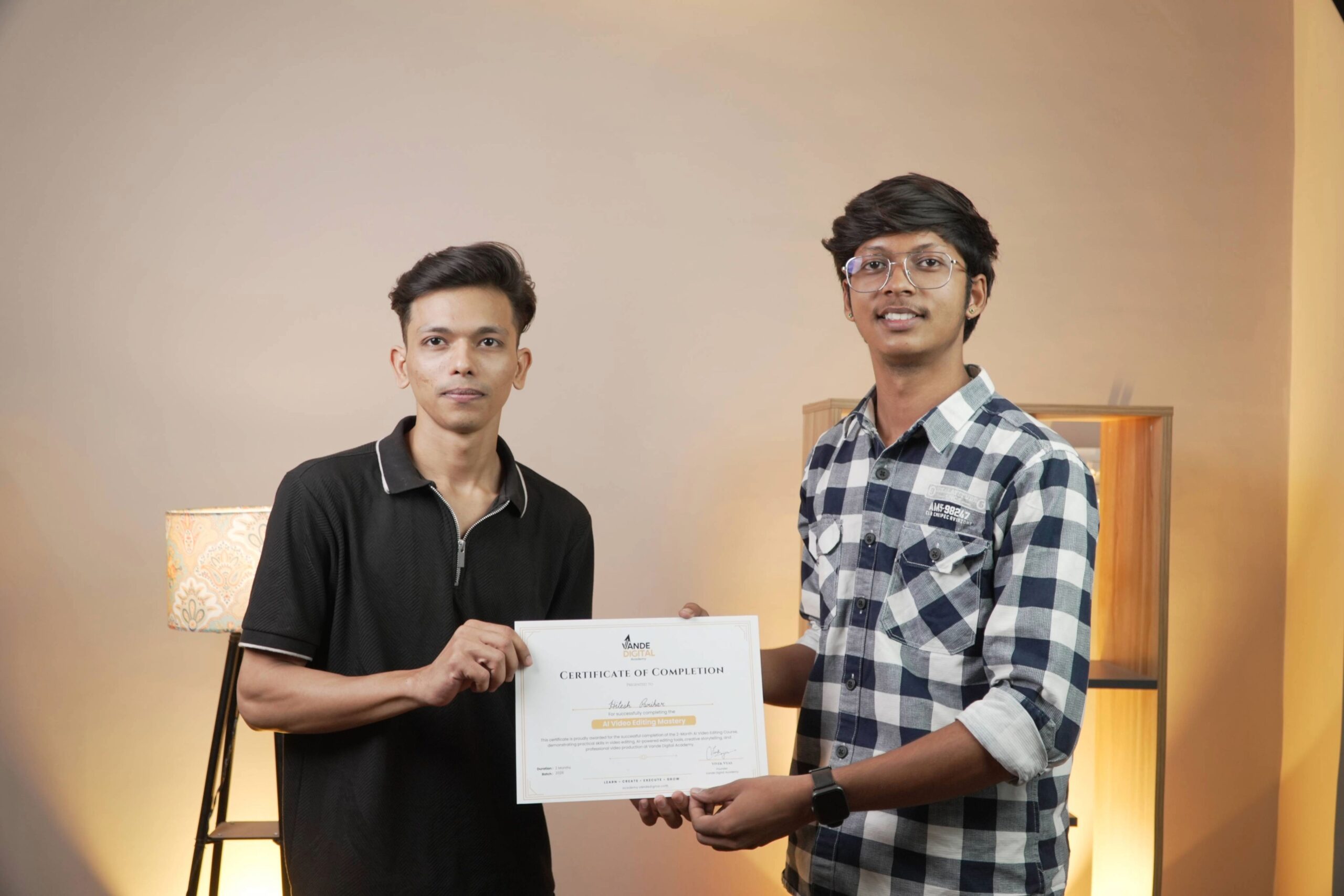 Vande Digital Academy Certificate Presentation