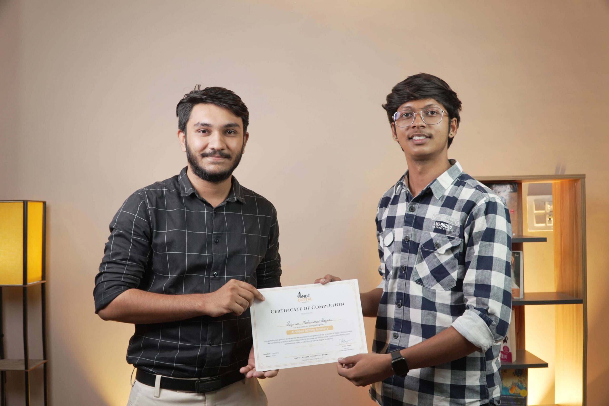 Vande Digital Academy Certificate Presentation