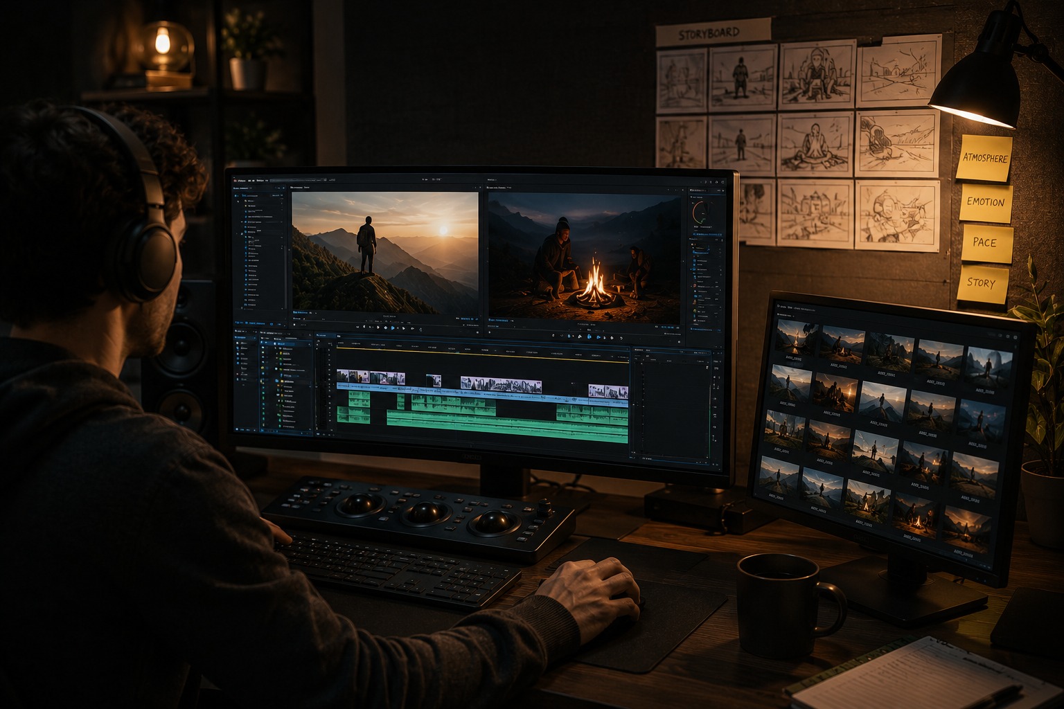 Storytelling montage timeline